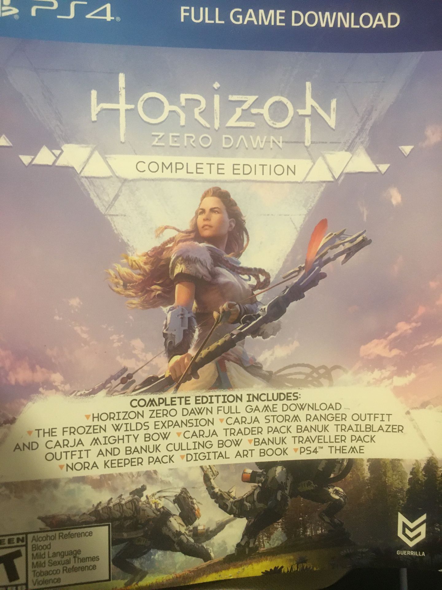 Horizon zero dawn/God Of War full game.