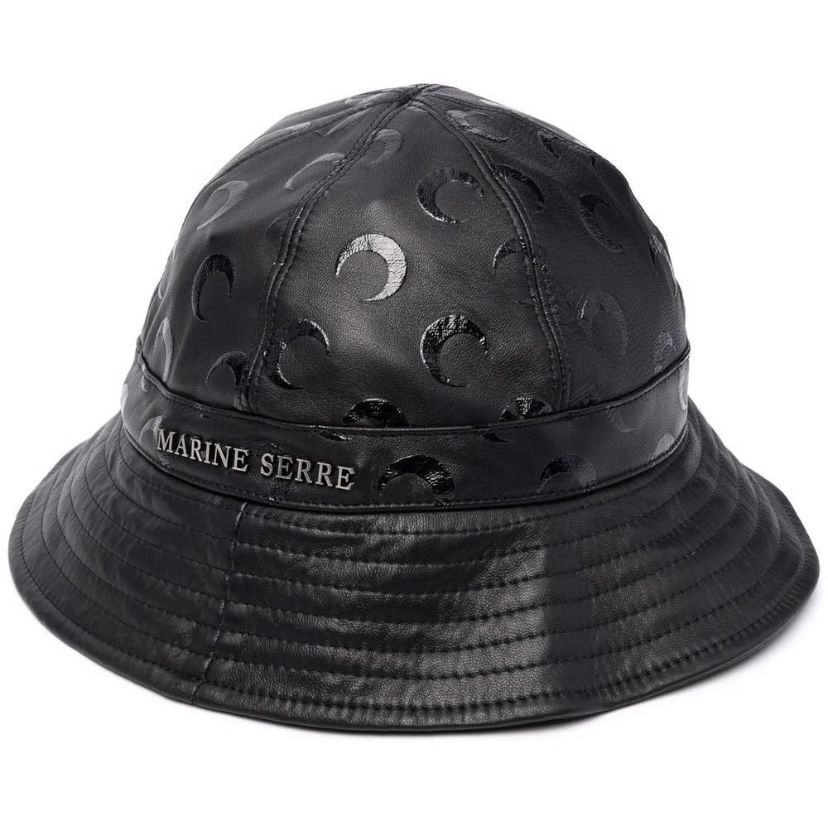 Marine Serre Leather Bucket Hat