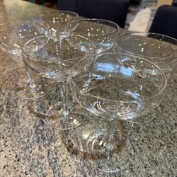 6 Champagne Coupe Glasses – Classic Vintage Style