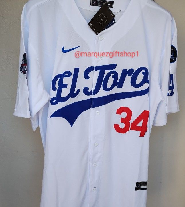 Men's El Toro Valenzuela Dodgers WS Jerseys 