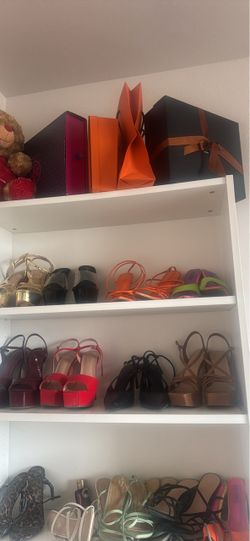 2 white shelves