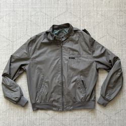 Vintage 1980s Members Only Men’s Grey Zip Up Bomber Pilot Jacket Size 46