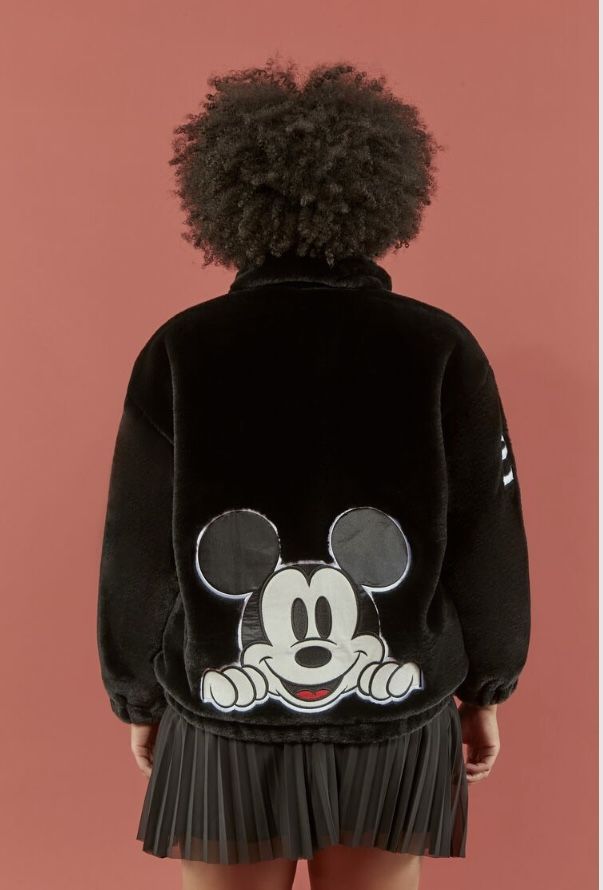 Mickey Mouse Faux Fur Jacket Forever 21 Collab Size 2x