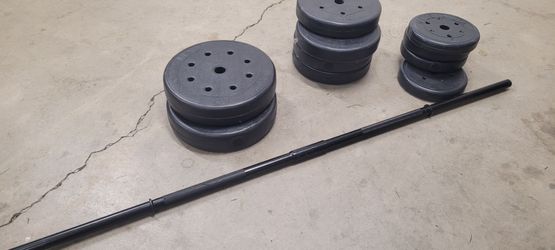 RUBBER WEIGHT PLATES.