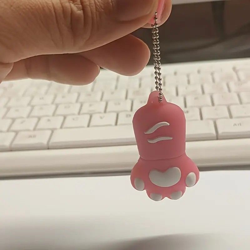 USB Flash Drive 64GB – Cartoon Cat Paw, High-Speed Cute Storage Device