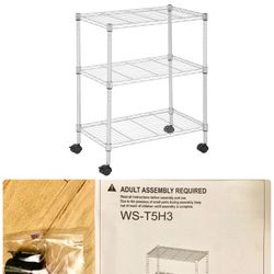 3 Tier Wire Shelving 23x13 x32 Layer Storage Shelves with Wheels