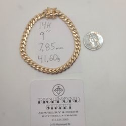 14k Gold Miami Cuban Link Bracelet