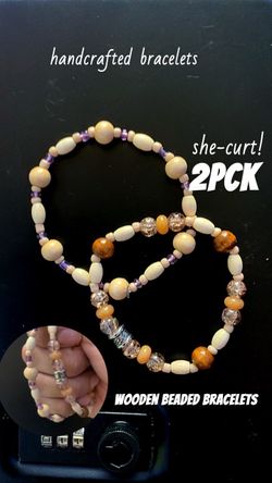 #014- 8 mm and 2 mm handcrafted beaded bracelet,