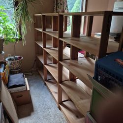 Solid Wood Five Shelf Bookcases