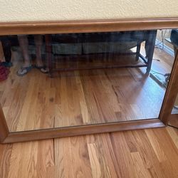 Mirror With Wood Frame
