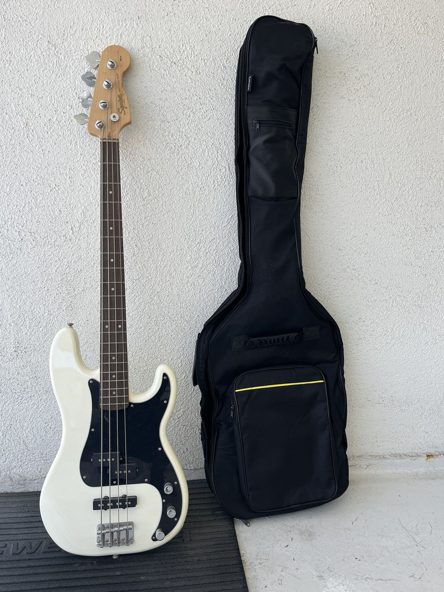 Electric Bass Guitar with Case - Squire (by Fender) Precision Bass (Indonesia) 