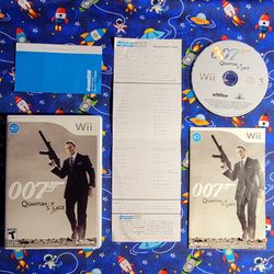 007 James Bond Quantum Of Solace Nintendo Wii Complete CIB W/ Inserts Minty