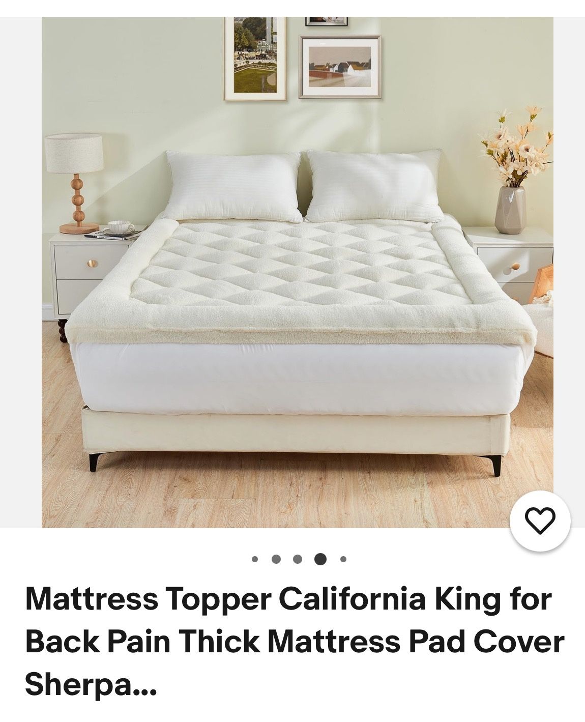 Calif King Sherpa Mattress Topper