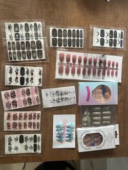 Press on nails and nail stickers