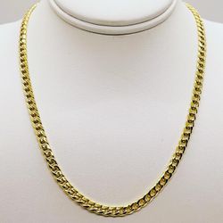 18” 3.5mm 10k Gold Miami Cuban Link Necklace