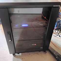 Power Amps/Furman Conditioner/ A/V Rack