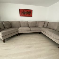 New 3 Pc. Fabric Sectional With Cuddler Chaise