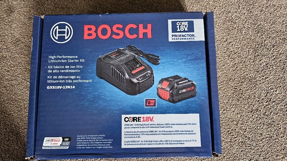 Bosch 18v Battery 8.0 And Charger