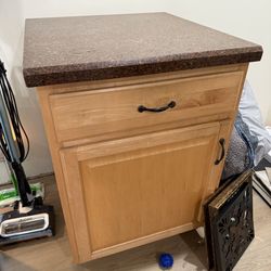 Cabinet with granite countertop