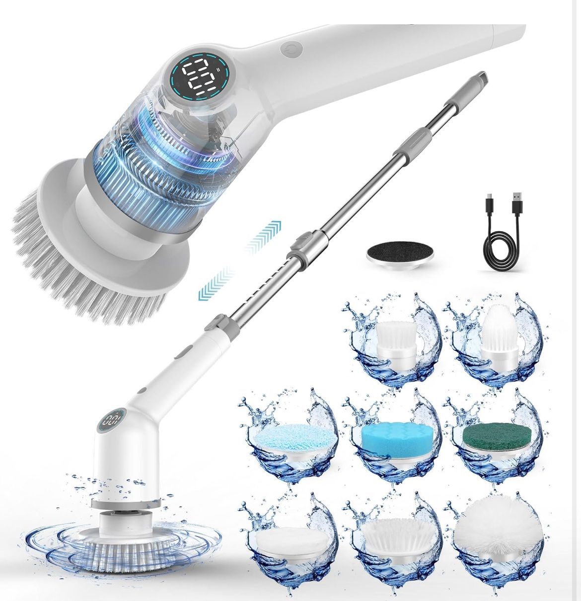 UltraClean Heavy Duty Pro 9-in-1 Electric Bathroom Scrubber
