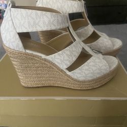 Michael Kors White Wedges