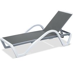 Domi Aluminum Chaise Lounge with Arm