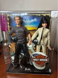 Harley Davidson Motor Cycles Barbie & Ken Collector Pink Label Set New