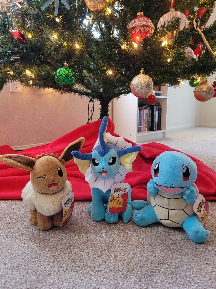 3 New Pokemon Stuffies Lot For Sale!