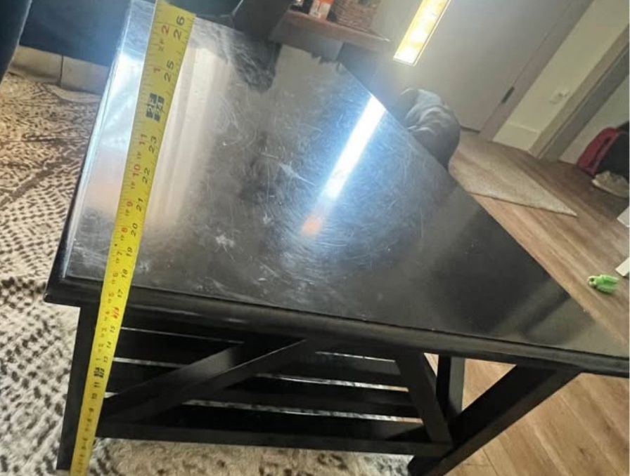 Solid Black Coffee Table