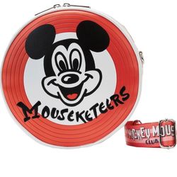 Loungefly x Mickey Mouseketeers Disney 100 Crossbody Bag with Ear Holder NWT!