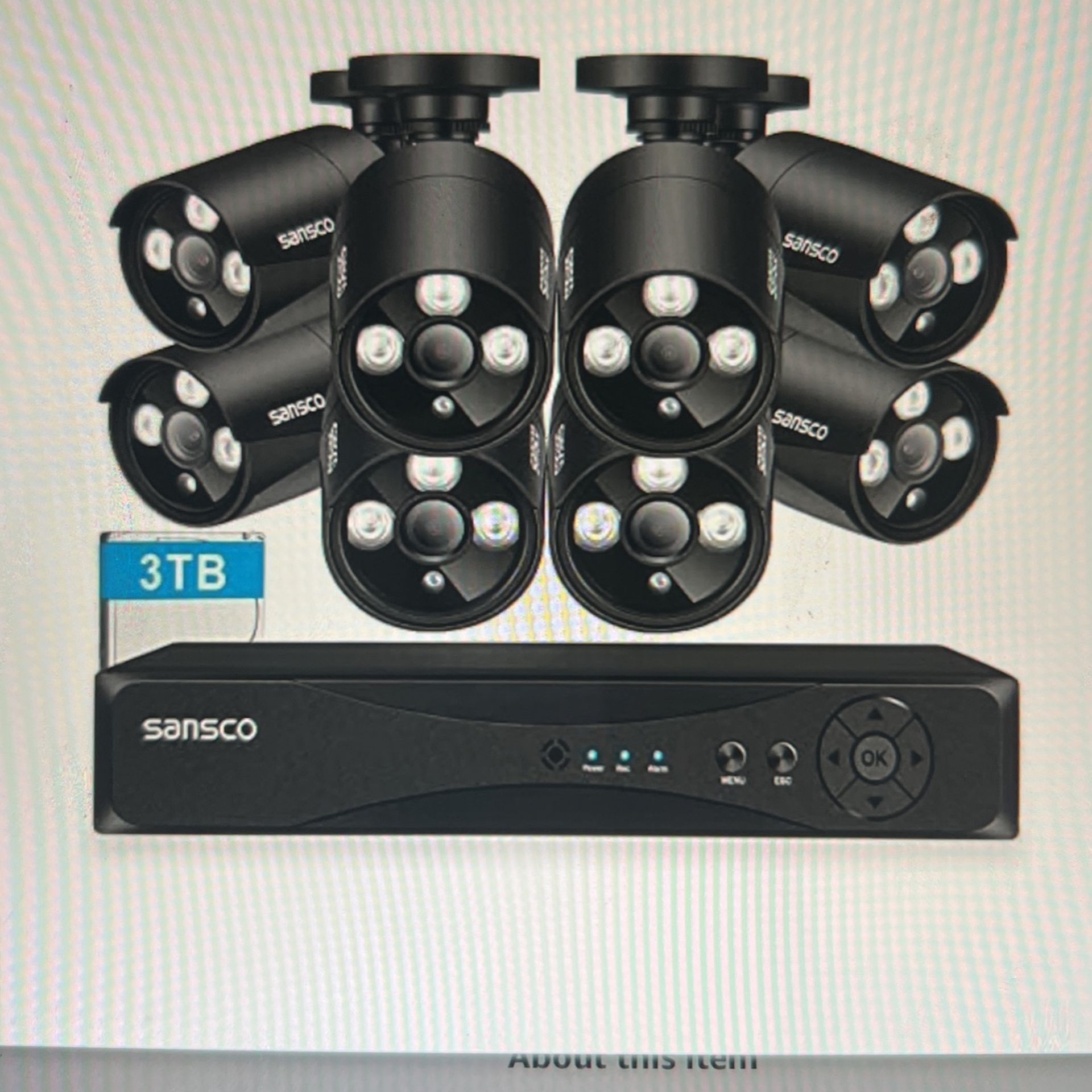 New 2K 8CH Home Security Camera System. By SANSCO.