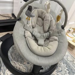 Nuna LEAF Grow Baby Seat with Toy Bar- Hazelwoood
