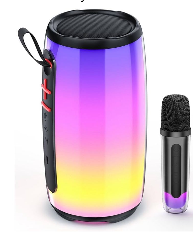 Mini Portable Karaoke Machine, Wireless Waterproof Bluetooth Party Speaker
