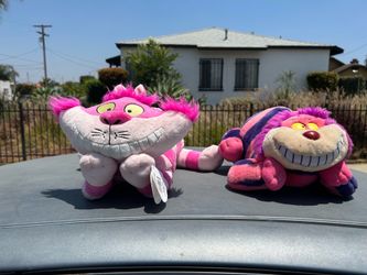 Disney Store Cheshire Cat 20 Plush Animal Stuffed Toy Alice In Wonderland Wonderland And VTG Disney Alice In Wonderland Pink Purple Striped 12 Cheshir