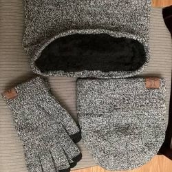 3-Piece Beanie Hat Gloves & Scarf Bundle for Men