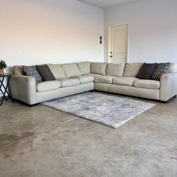 Delivery Available Beige Sectional