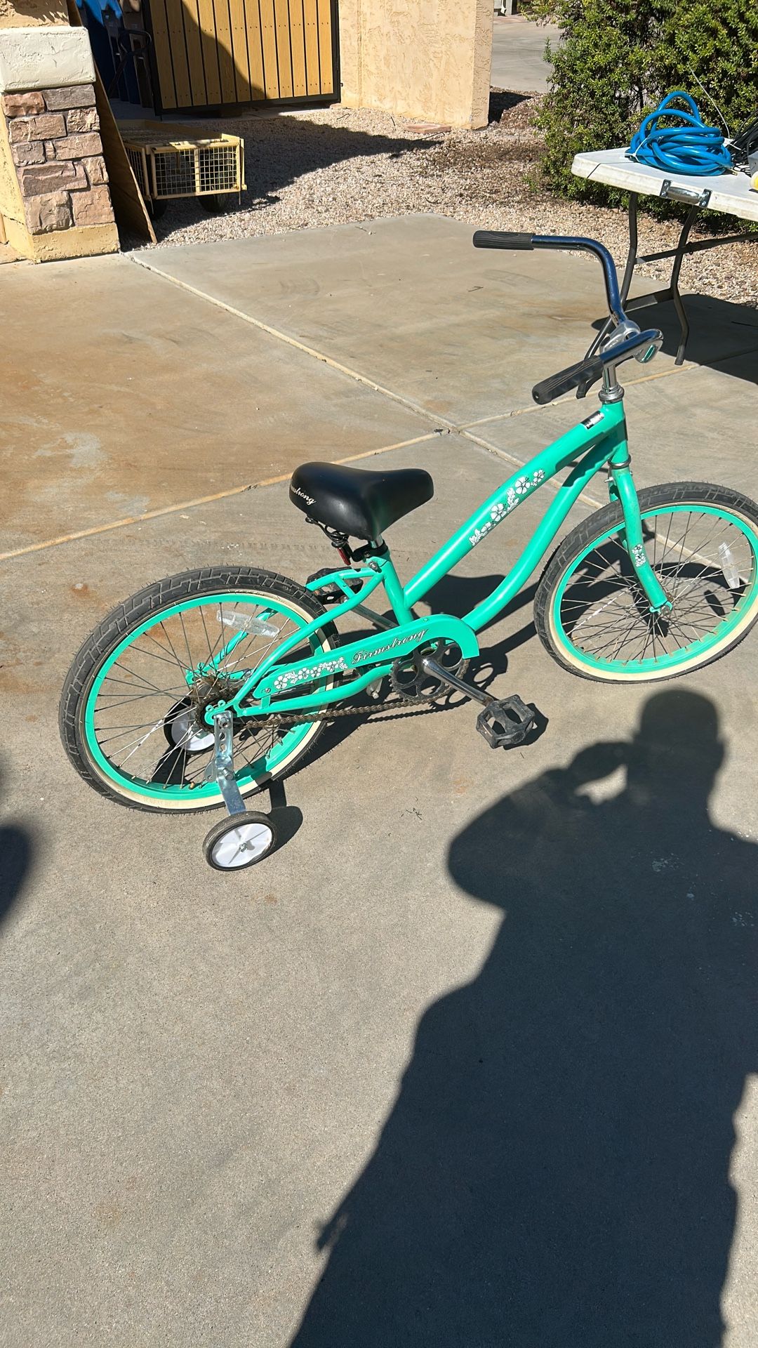 Girls Bike With Removable Training Wheels 