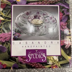 Casandra Hand Painted 2 Piece Chip And Dip Bowl Set 