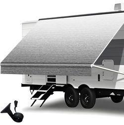 Heavy Duty RV Awning Fabric Replacement - 19.5oz Vinyl Camper Awning