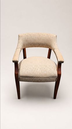 Upholstered Wood Arm Accent / Guest Chair