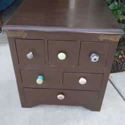 Bo Ho Shabby Chic Nightstand Dresser With 6 Drawers