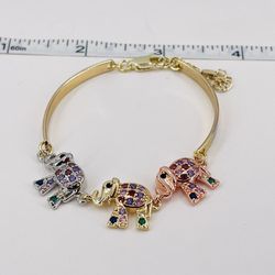 Pulsera Buena Suerte 🐘oró Laminado Italiano/Good Luck Bracelet 🐘 Italian gold plated
