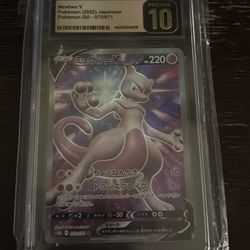 Pristine CGC 10 MEWTWO V 073/101 Japanese Full Art Super rare Pokemon Go
