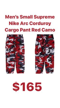 Nike Supreme Arc Corduroy Cargo Pant Red Brand New In Package