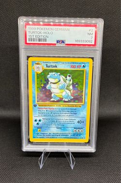 PSA 7 1st edition German Turtok (blastoise) Holo base set (Pokemon)