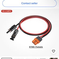 XT60/i solar charging cables