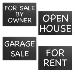 Corrugated Plastic Board Yard Signs - 24 x 36 in, Black, 8 Pack & 4mm - Blank Yard Signs & Poster Boards for Outdoor, Open House, Birthday & Lawn Disp
