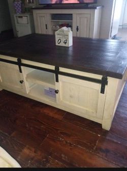 Farmer's tv stand and coffee table