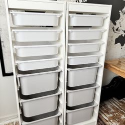 IKEA TROFAST Storage Shelves With Bins