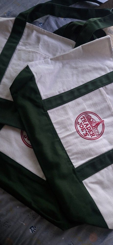 Large Green Trader Joes Tote Bag